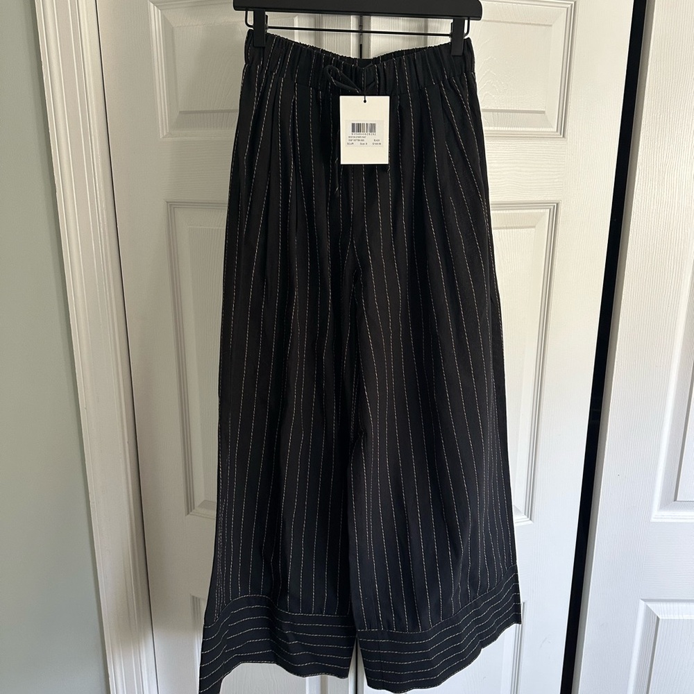 NWT DISSH Black and White Striped Trousers